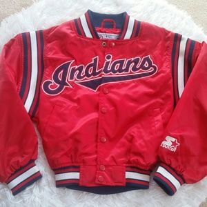 Vintage 1990s Indians Starter coat kids Small.